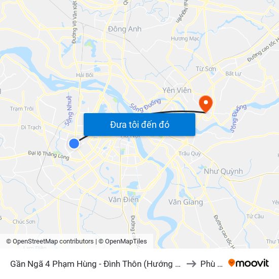 Gần Ngã 4 Phạm Hùng - Đình Thôn (Hướng Đi Khuất Duy Tiến)-Cột Sau to Phù Đổng map