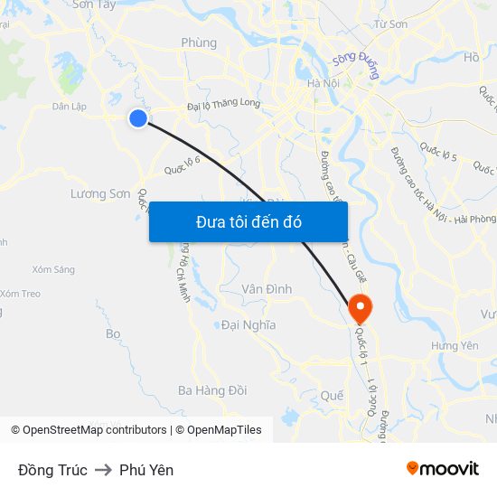 Đồng Trúc to Phú Yên map