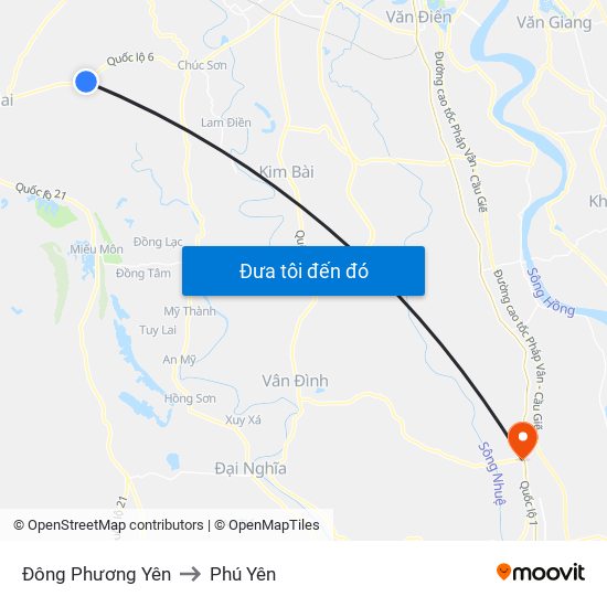 Đông Phương Yên to Phú Yên map