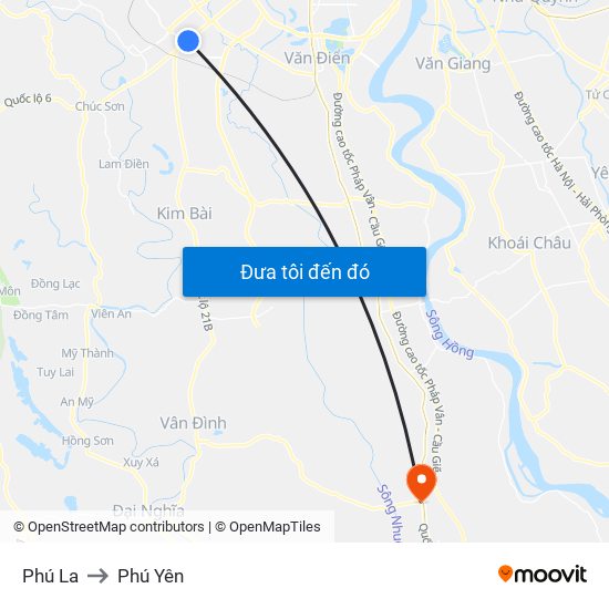 Phú La to Phú Yên map