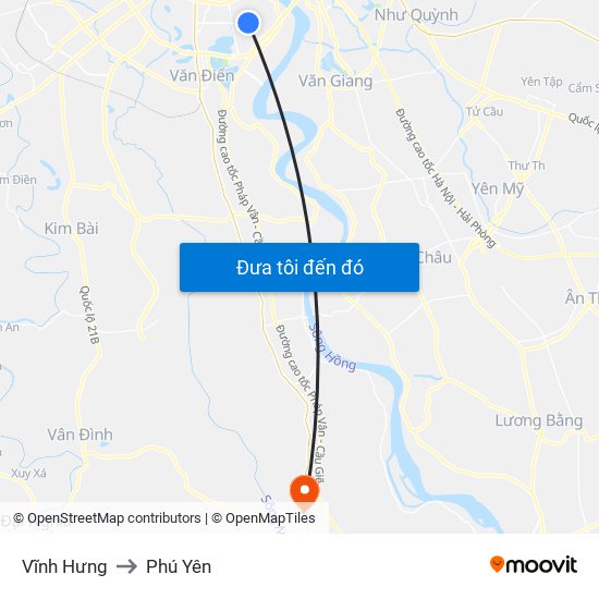 Vĩnh Hưng to Phú Yên map