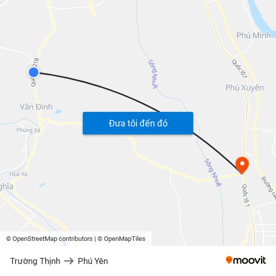 Trường Thịnh to Phú Yên map