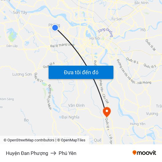 Huyện Đan Phượng to Phú Yên map