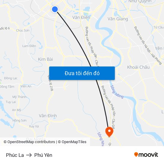 Phúc La to Phú Yên map