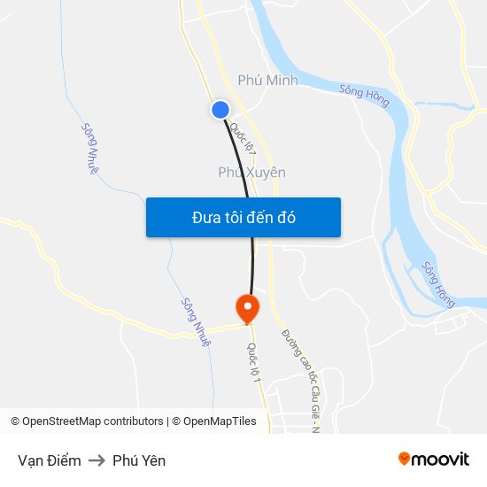 Vạn Điểm to Phú Yên map