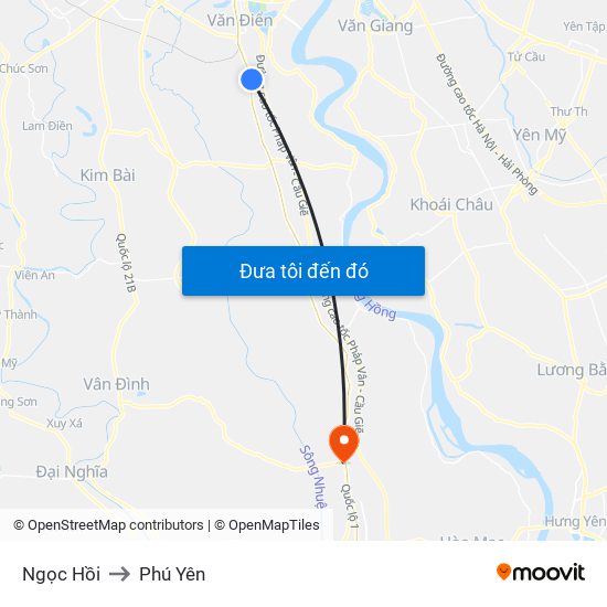 Ngọc Hồi to Phú Yên map