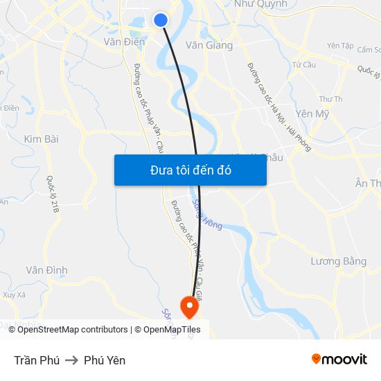 Trần Phú to Phú Yên map