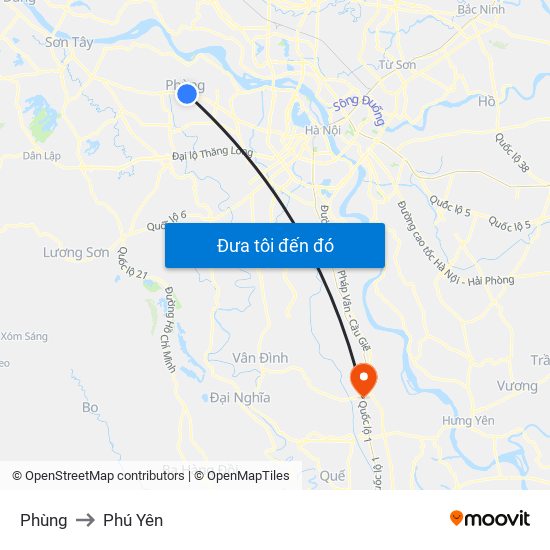 Phùng to Phú Yên map