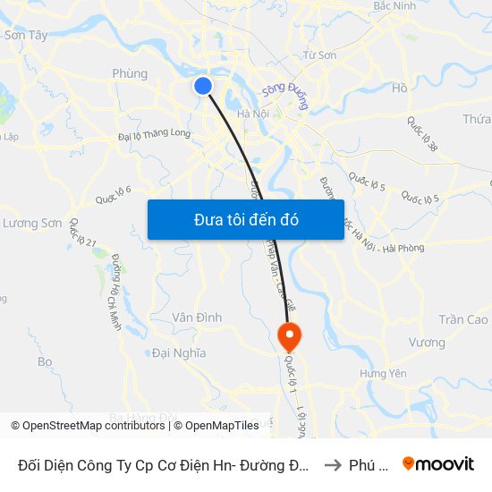 Đối Diện Công Ty Cp Cơ Điện Hn- Đường Đức Thắng to Phú Yên map