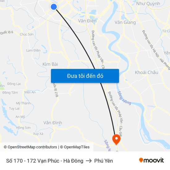Số 170 - 172 Vạn Phúc - Hà Đông to Phú Yên map