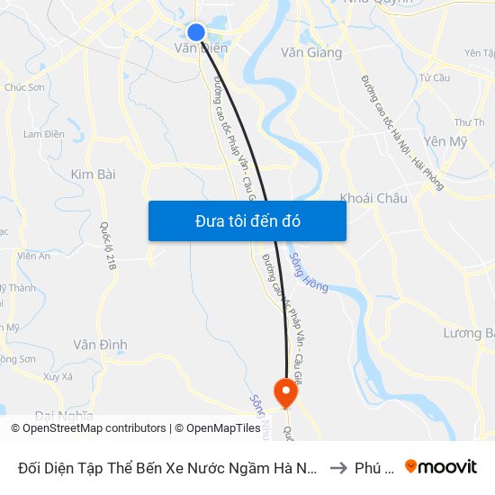 Đối Diện Tập Thể Bến Xe Nước Ngầm Hà Nội - Ngọc Hồi to Phú Yên map