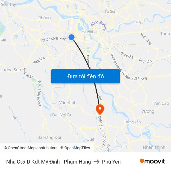 Nhà Ct5-D Kđt Mỹ Đình - Phạm Hùng to Phú Yên map