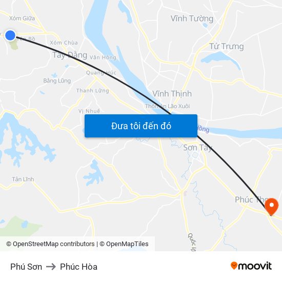 Phú Sơn to Phúc Hòa map