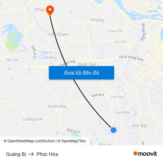 Quảng Bị to Phúc Hòa map