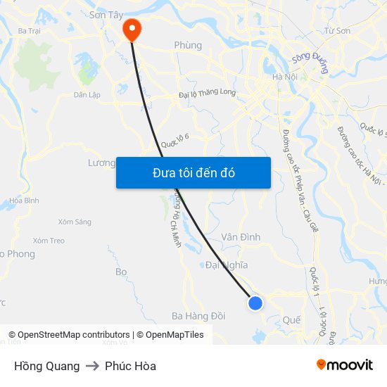 Hồng Quang to Phúc Hòa map