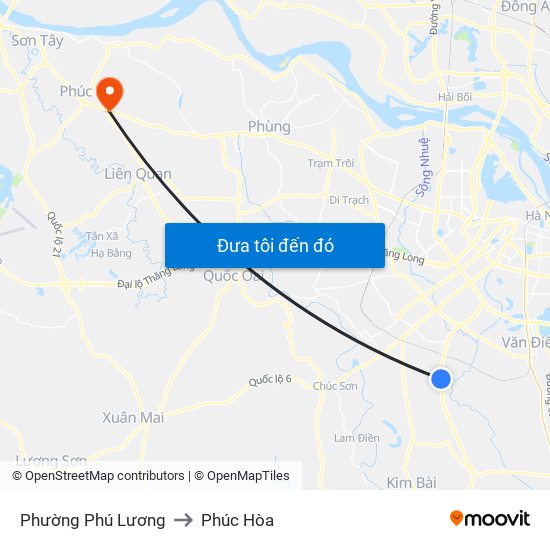 Phường Phú Lương to Phúc Hòa map