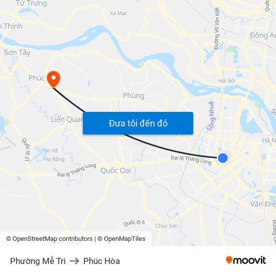 Phường Mễ Trì to Phúc Hòa map