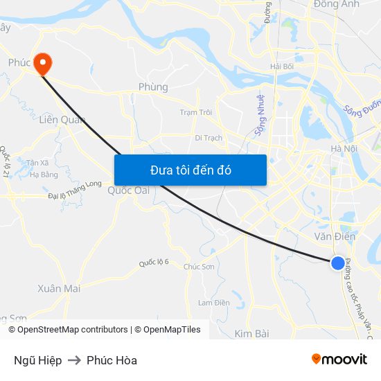 Ngũ Hiệp to Phúc Hòa map