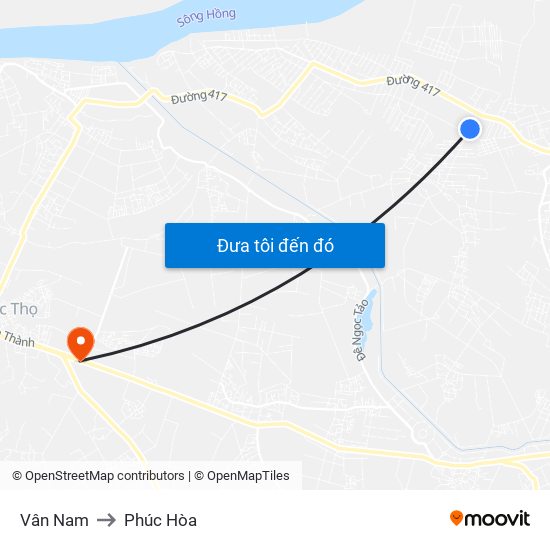 Vân Nam to Phúc Hòa map