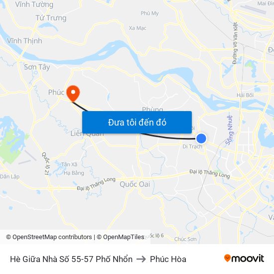 Hè Giữa Nhà Số 55-57 Phố Nhổn to Phúc Hòa map