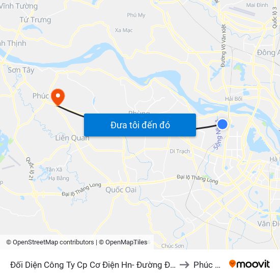 Đối Diện Công Ty Cp Cơ Điện Hn- Đường Đức Thắng to Phúc Hòa map