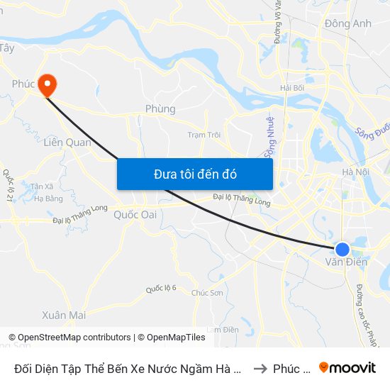 Đối Diện Tập Thể Bến Xe Nước Ngầm Hà Nội - Ngọc Hồi to Phúc Hòa map