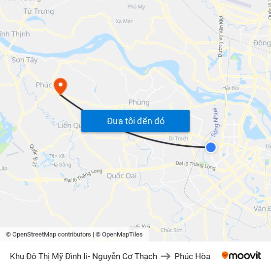 Khu Đô Thị Mỹ Đình Ii- Nguyễn Cơ Thạch to Phúc Hòa map