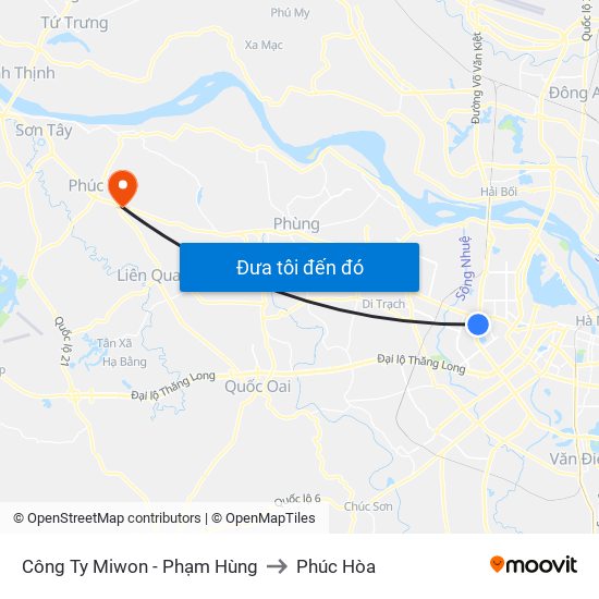 Bệnh Viện Đa Khoa Y Học Cổ Truyền - 6 Phạm Hùng to Phúc Hòa map