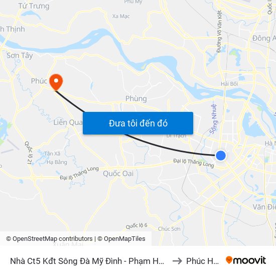 Nhà Ct5 Kđt Sông Đà Mỹ Đình - Phạm Hùng to Phúc Hòa map