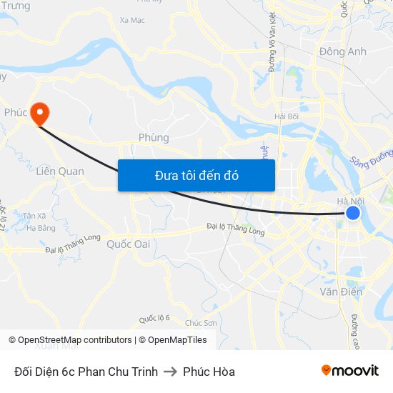 Đối Diện 6c Phan Chu Trinh to Phúc Hòa map