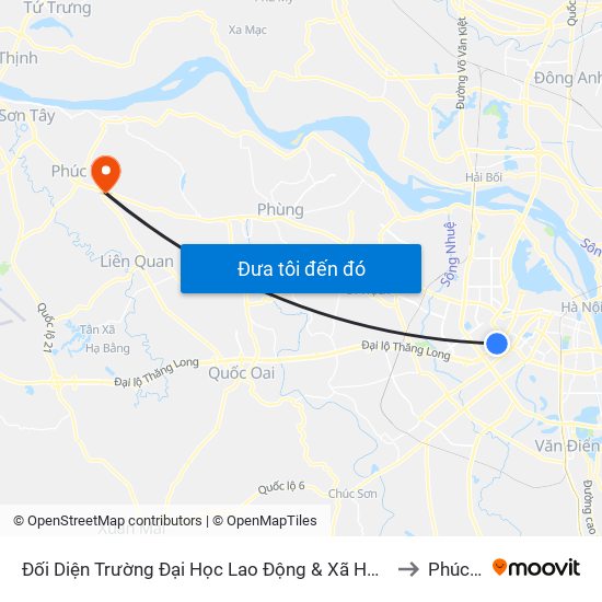 Đối Diện Trường Đại Học Lao Động & Xã Hội - 48 Trần Duy Hưng to Phúc Hòa map
