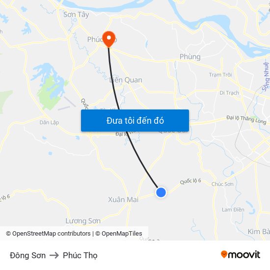 Đông Sơn to Phúc Thọ map