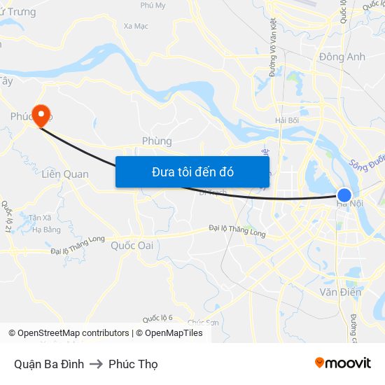 Quận Ba Đình to Phúc Thọ map