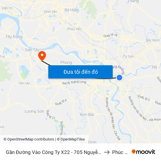 Gần Đường Vào Công Ty X22 - 705 Nguyễn Văn Linh to Phúc Thọ map