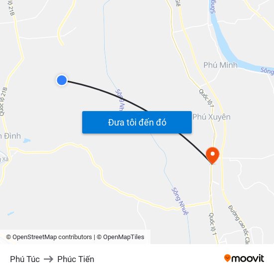 Phú Túc to Phúc Tiến map