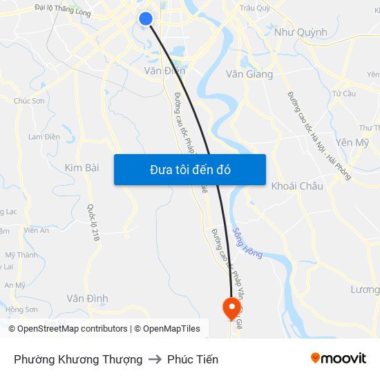 Phường Khương Thượng to Phúc Tiến map