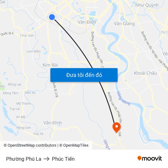 Phường Phú La to Phúc Tiến map
