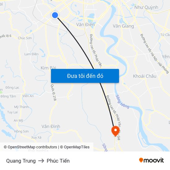 Quang Trung to Phúc Tiến map