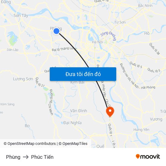 Phùng to Phúc Tiến map