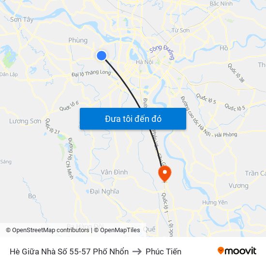 Hè Giữa Nhà Số 55-57 Phố Nhổn to Phúc Tiến map