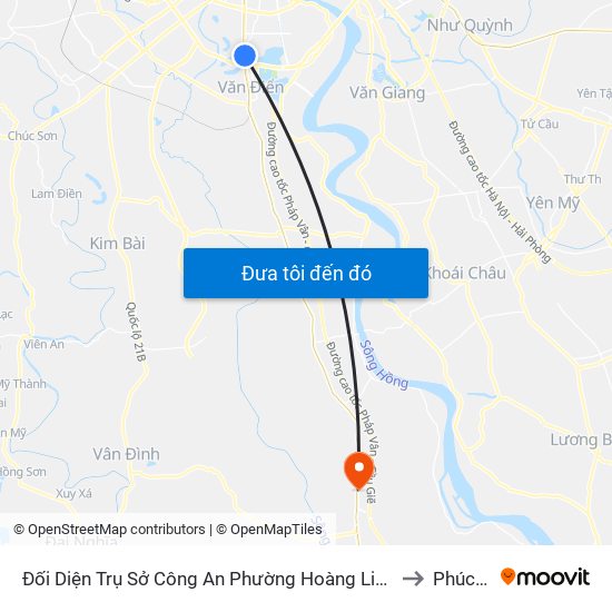 Đối Diện Trụ Sở Công An Phường Hoàng Liệt- 1277 Giải Phóng to Phúc Tiến map