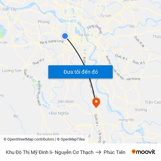 Khu Đô Thị Mỹ Đình Ii- Nguyễn Cơ Thạch to Phúc Tiến map