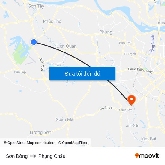 Sơn Đông to Phụng Châu map