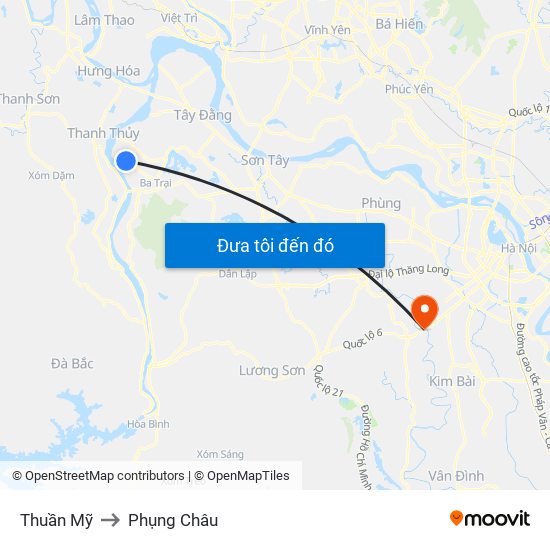 Thuần Mỹ to Phụng Châu map