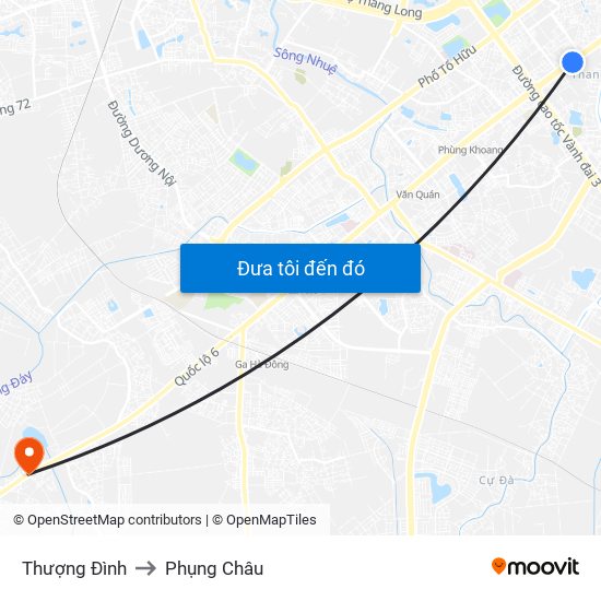 Thượng Đình to Phụng Châu map