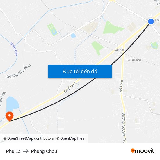 Phú La to Phụng Châu map