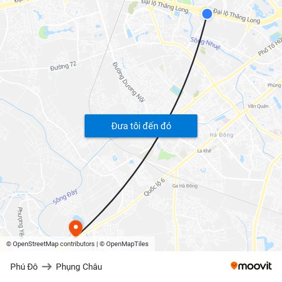 Phú Đô to Phụng Châu map