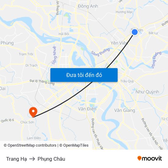 Trang Hạ to Phụng Châu map