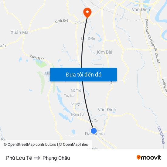 Phù Lưu Tế to Phụng Châu map