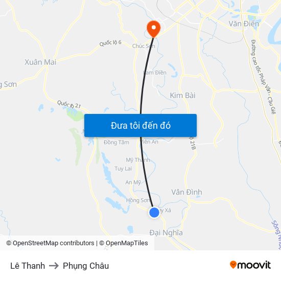 Lê Thanh to Phụng Châu map